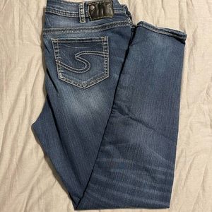 Size 18 super skinny “suki” silver jegging